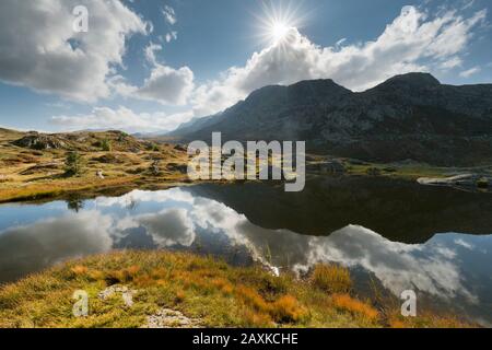 Lac Guichard, Col de la Croix de Fer, Rhone-Alpen, Savoie, Frankreich Stockfoto