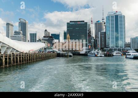 Fährterminal, Waterfront, Auckland, North Island, Neuseeland, Oceania Stockfoto