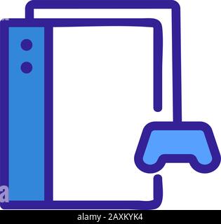 Symbolvektor der Spielkonsole. Dünnes Linienschild. Isolierte Darstellung des Kontursymbols Stock Vektor