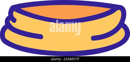 Bandana-Ikone-Vektor. Dünnes Linienschild. Isolierte Darstellung des Kontursymbols Stock Vektor