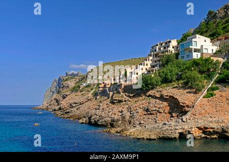 Bucht Cala Barques in Cala San Vicente, Mallorca, Balearen, Spanien Stockfoto