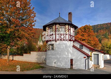 Bleichtürmle der Klosterbefestigung in Blaubeuren, Schwäbische Alpen, Baden-Württemberg, Deutschland Stockfoto