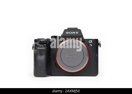 Bangkok, Thailand - 14. Juni 2019, Sony A7ii (Alpha 7 Mark 2) Fullframe spiegellose Kamera war Thailand 2019, Bangkok, Thailand. Stockfoto