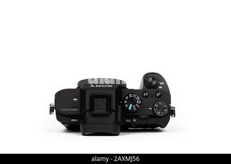 Bangkok, Thailand - 14. Juni 2019, Sony A7ii (Alpha 7 Mark 2) Fullframe spiegellose Kamera war Thailand 2019, Bangkok, Thailand. Stockfoto