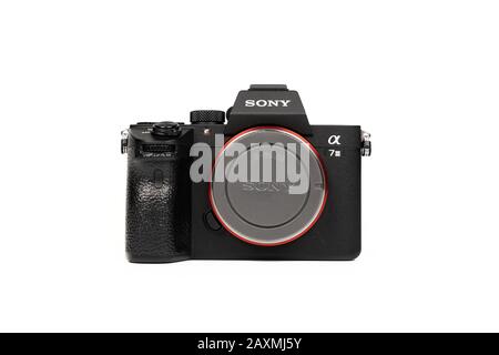 Bangkok, Thailand - 14. Juni 2019, Sony A7ii (Alpha 7 Mark 2) Fullframe spiegellose Kamera war Thailand 2019, Bangkok, Thailand. Stockfoto