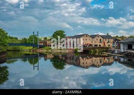 Exeter Quay oder am Kai im frühen Morgenlicht. Devon, England, UK. Stockfoto