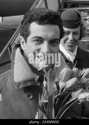 Frankie Vaughan Schiphol 7. März 1962 Stockfoto