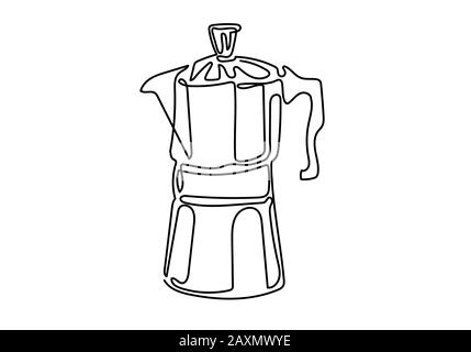 Kontinuierlicher 1-zeiliger KAFFEE-TROPFER. Stockfoto