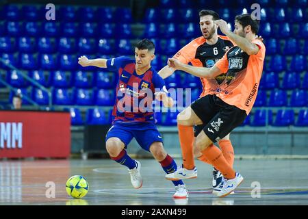 Barcelona, Spanien. Februar 2020. Marcenio vom FC Barcelona im Einsatz während des Futsal-Spiels der spanischen Copa del Rey zwischen dem FC Barcelona Lassa und Pescados Ruben Burela in Palau Blaugrana am 12. Februar 2020 in Barcelona, Spanien. Credit: Dax/ESPA/Alamy Live News Stockfoto