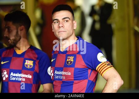 Barcelona, Spanien. Februar 2020. Sergio Lozano vom FC Barcelona während des Futsal-Spiels der spanischen Copa del Rey zwischen dem FC Barcelona Lassa und Pescados Ruben Burela in Palau Blaugrana am 12. Februar 2020 in Barcelona, Spanien. Credit: Dax/ESPA/Alamy Live News Stockfoto