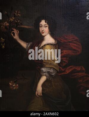 Marie Louise von Orleans (1662-1689). Königin willigte in Spanien ein. Frau von König Karl II. Von Spanien. Porträt von Marie Louise von Orleans als Verlobte, 1679. Kreis von Pierre Mignard (1612-1695). Museum der Schönen Künste A Coruña, Galicien, Spanien. (Leihgabe, Prado Museum, Madrid) Stockfoto