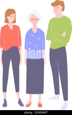 Eine Gruppe von Charakteren Verwandten Stock Vektor