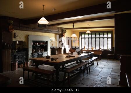 Bramall Hall Innen und Außen Stockfoto