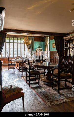 Bramall Hall Innen und Außen Stockfoto