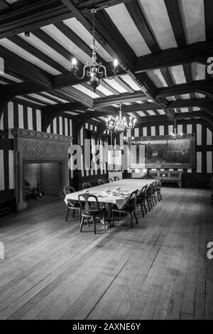 Bramall Hall Innen und Außen Stockfoto