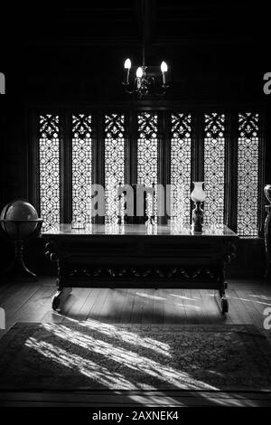 Bramall Hall Innen und Außen Stockfoto
