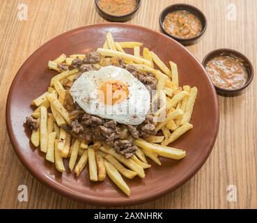 Chilenische Mahlzeit in den chilenischen Restaurant in Polen. Stockfoto