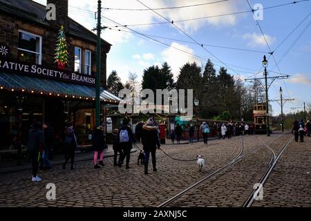 Das Beamish Museum ist ein Freilichtmuseum in Beamish in der Nähe der Stadt Stanley im County Durham, England. Das Leitprinzip des Museums ist die Vorführung Stockfoto