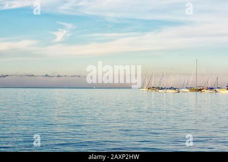 Hafen von San Diego in den Morgen. San Diego, Kalifornien, USA. Stockfoto