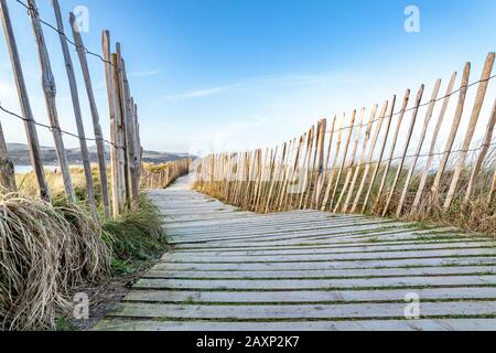 Weg zum Culdaff Beach, Halbinsel Inishowen. County Donegal - Irland Stockfoto