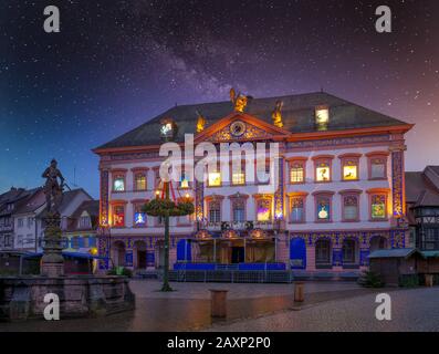 Rathaus am Advent in Gengenbach, Schwarzwald, Deutschland Stockfoto