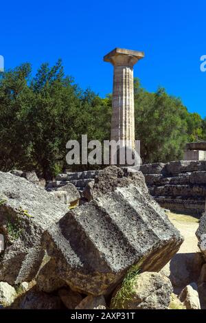 Das Alte Griechenland. Ruinen in Olympia Stockfoto