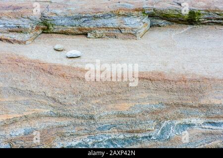 Kiesel am Wilden Fluss Verzasca, Verzascatal, Lavertezzo, Schweiz Stockfoto