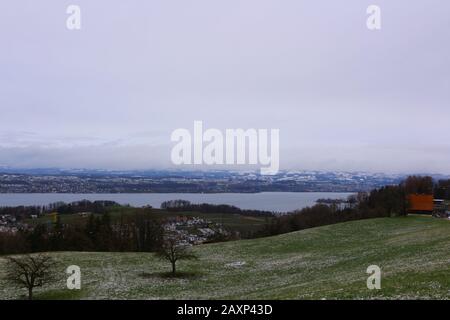 Winter im Züricher Land Stockfoto