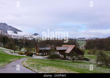 Winter im Züricher Land Stockfoto