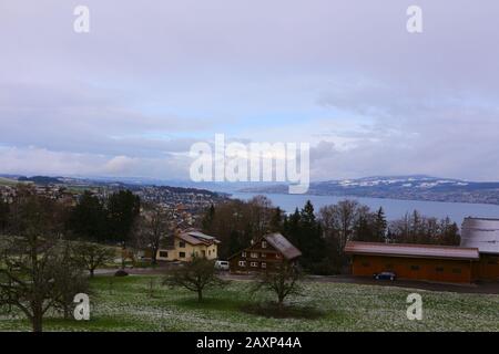 Winter im Züricher Land Stockfoto