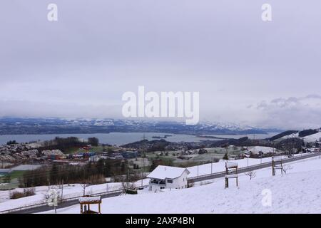 Winter im Züricher Land Stockfoto