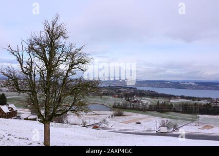 Winter im Züricher Land Stockfoto