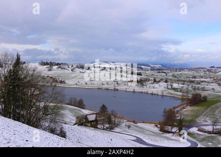 Winter im Züricher Land Stockfoto