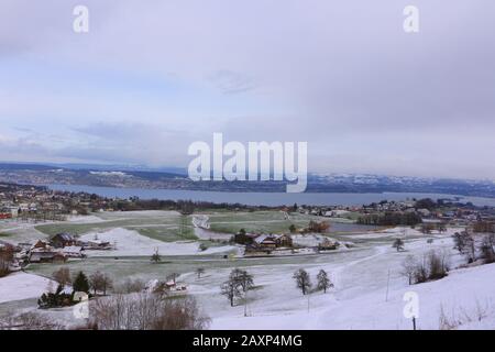 Winter im Züricher Land Stockfoto