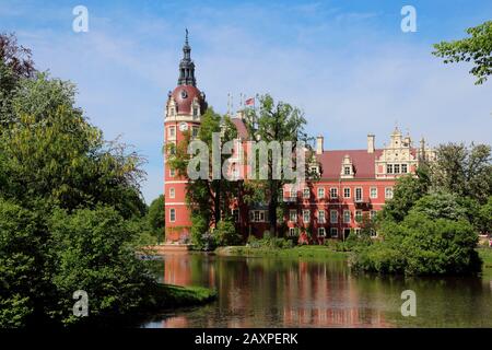 Deutschland, Sachsen, Oberlausitz, Bad Muskau, Schloss Stockfoto