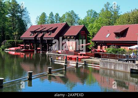 Brandenburg, Lübben, Spreewald, Hafen Stockfoto