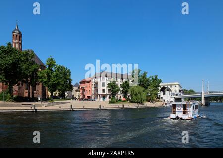 Brandenburg an der Havelmilchbrücke Stockfoto