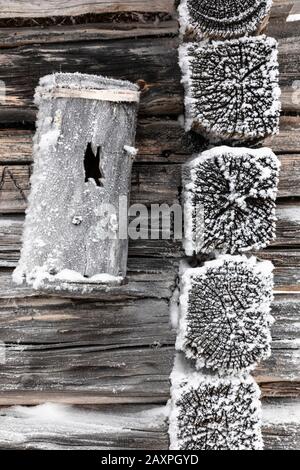 Finnland, Lappland, Muonio, Keimiöniemi, Fischerhut Stockfoto