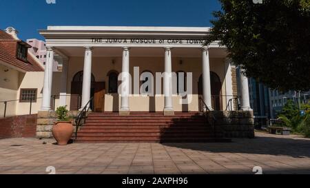 KAPSTADT, Südafrika - 6. Februar 2020:Eingang der Jumu'a Moschee in Kapstadt Stockfoto