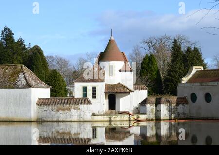 Dutch Village, Craigtoun Park, St Andrews, Fife an einem sonnigen Februartag Stockfoto