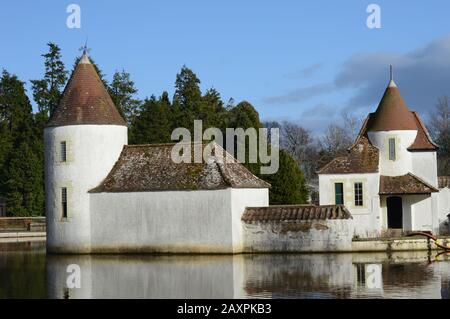 Dutch Village, Craigtoun Park, St Andrews, Fife an einem sonnigen Februartag Stockfoto