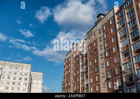 Zhytomyr-Ukraine, Siedlung für vorgefertigte Wohnungen Stockfoto