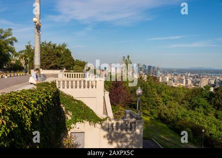 Montreal, CA - 19. september 2019: Skyline von Montreal vom westmount belvedere Stockfoto