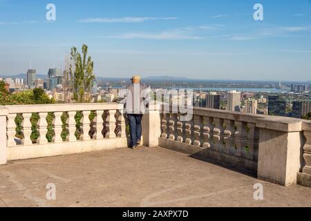 Montreal, CA - 19. september 2019: Skyline von Montreal vom westmount belvedere Stockfoto