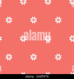 Vector Red shibori Simple Polka Punktsterne 04 nahtloses Muster. Geeignet für Textil, Geschenkverpackung und Tapete. Stock Vektor