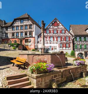 Marktplatz von Schiltach, Schwarzwald, Kinzigtal, Baden-Württemberg, Deutschland Stockfoto