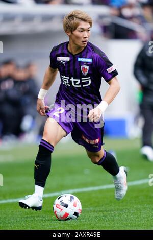 Kameoka, Kyoto, Japan. Februar 2020. Takahiro Iida (Sanga), 9. Februar 2020 - Fußball/Fußball: 2020 J.League Preseason Match zwischen Kyoto Sanga F.C. 2-3 Cerezo Osaka im Sanga Stadium von KYOCERA in Kameoka, Kyoto, Japan. Credit: SportsPressJP/AFLO/Alamy Live News Stockfoto