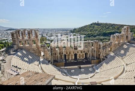 Das Odeion des Herodes Atticus, Akropolis von Athen, Griechenland Stockfoto