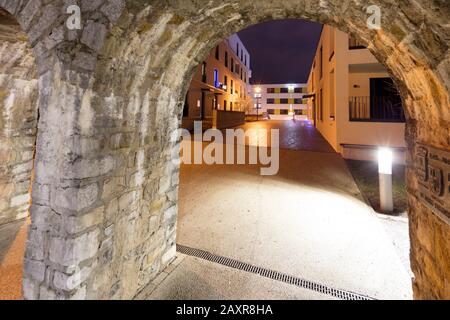 Beleuchtete Fassaden In Der Altstadt Recklinghausen Ruhrgebiet Nordrhein Westfalen Deutschland Stockfotografie Alamy