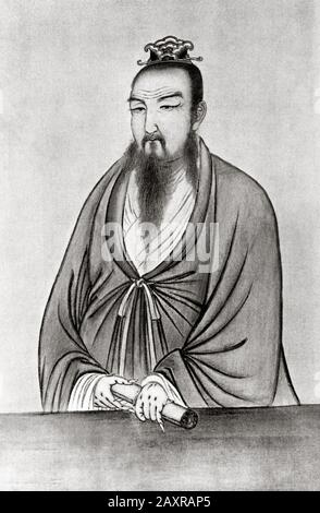 500 v. Chr., CHINA: Der chinesische Philosoph Konfuzius alias K'ung Fu-Tzu (* 551; † 479 v. Chr.). ). Porträt eines unbezifizierten Künstlers, ca. 500 v. Chr. . - CONFUCIO - CONFUCIANESIMO - RELIGION - RELIGIONE - PHILOSOPHIE - FILOSOFIA ORIENTALE - PHILOSOPH - FILOSOFO - BART - BARBA -- ARCHIVIO GBB Stockfoto